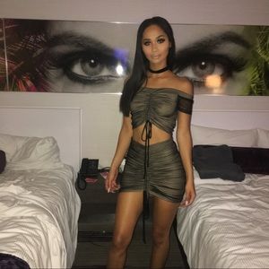 Matching 2 Piece Set with Ruching Details